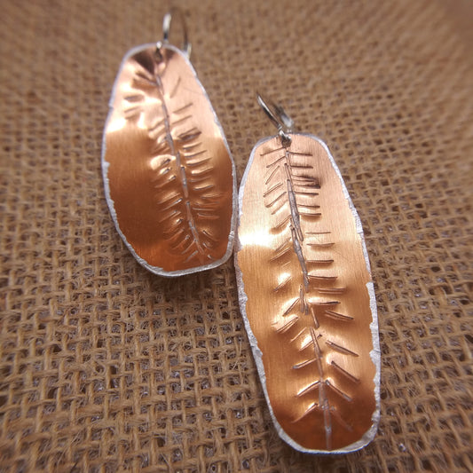Copper Copy's Feathers Earrings