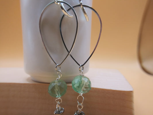 Natural fluorite Earrings