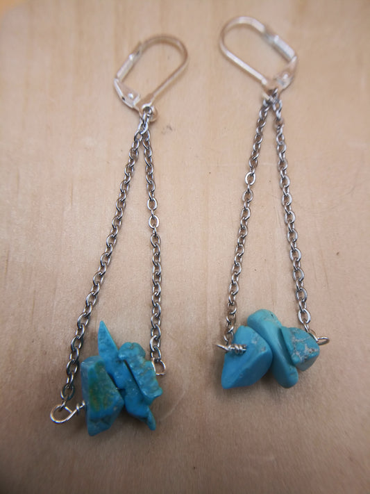 Turquoise Chips Earrings