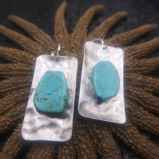 Turquoise Slabs Earrings